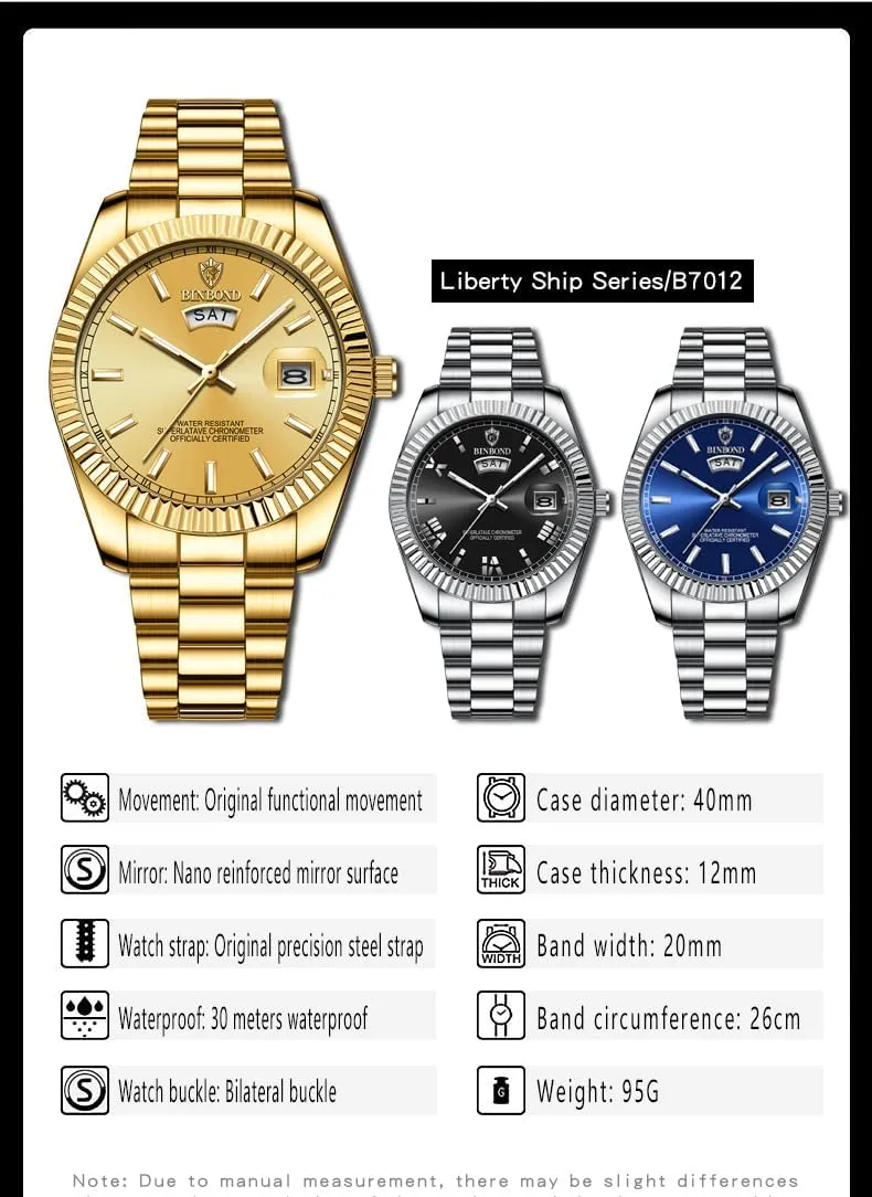 Analog Quartz Stainless Steel Watch Classic Design Waterproof Business Dress Watch Casual Easy to claim gigantic uniqueness Read Luminous Wristwatch FANMIS Men's Luxury 