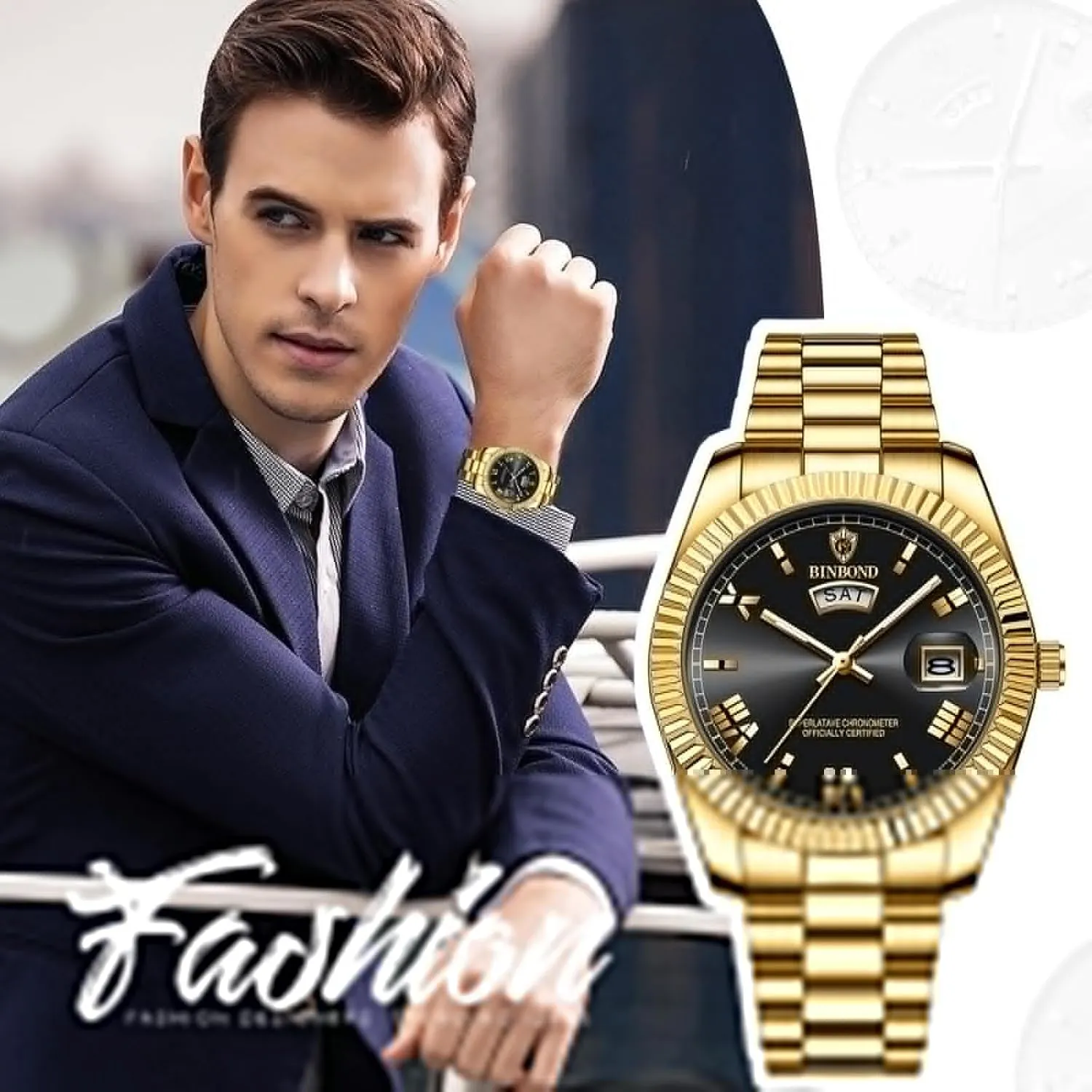 Analog Quartz Stainless Steel Watch Classic Design Waterproof Business Dress Watch Casual Easy to claim gigantic uniqueness Read Luminous Wristwatch FANMIS Men's Luxury 