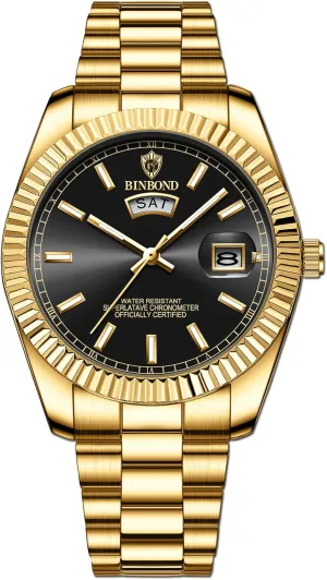 Analog Quartz Stainless Steel Watch Classic Design Waterproof Business Dress Watch Casual Easy to claim gigantic uniqueness Read Luminous Wristwatch FANMIS Men's Luxury 