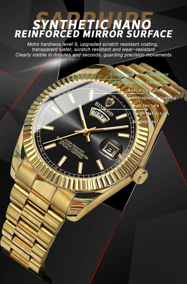 Analog Quartz Stainless Steel Watch Classic Design Waterproof Business Dress Watch Casual Easy to claim gigantic uniqueness Read Luminous Wristwatch FANMIS Men's Luxury 