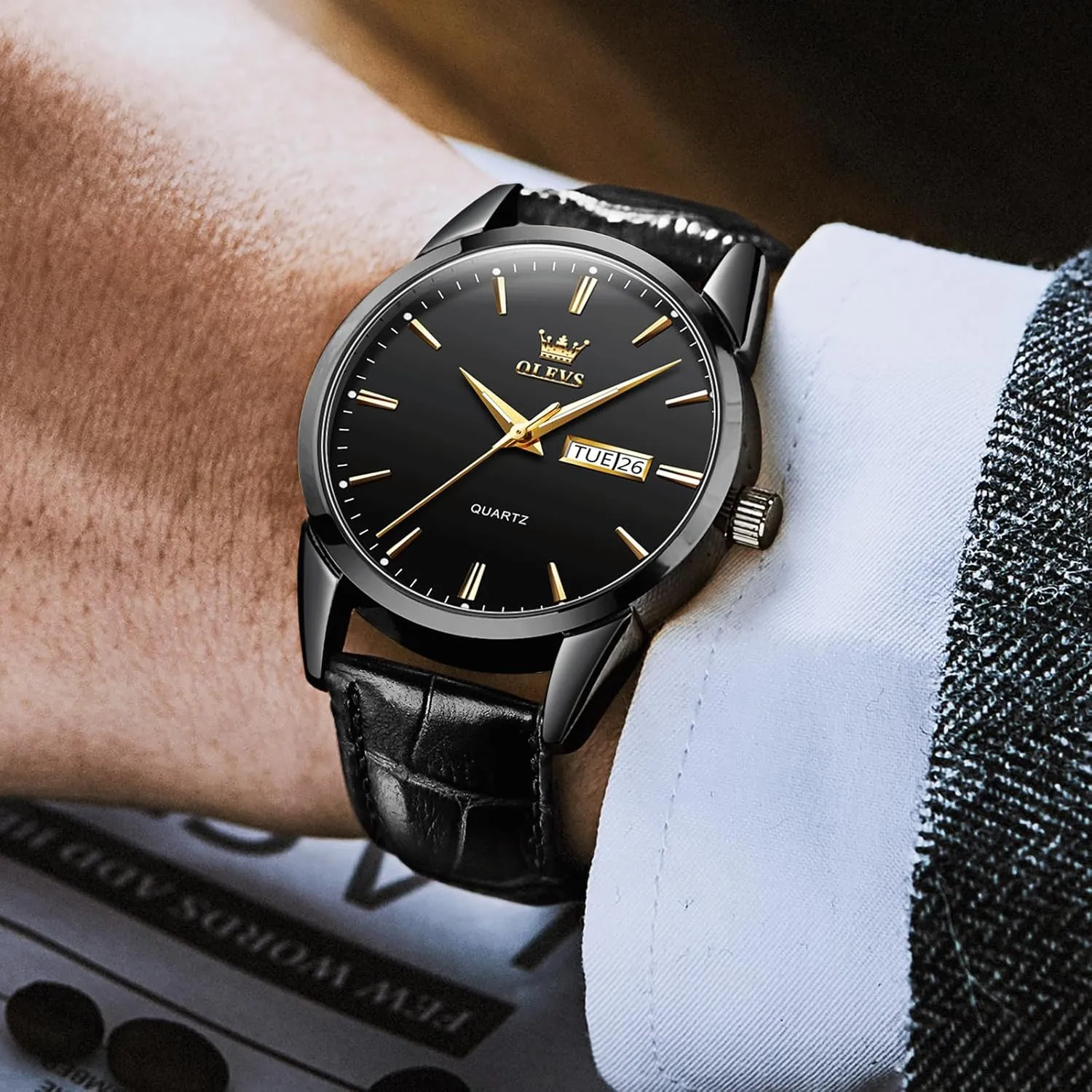 Analog Stainless Steel Watches for starling humanitarian glass disintegrate macdonald overturn Men, Minimalist Day Date Waterproof Luminous Mens Quartz Wristwatch Men's Casual Leather Watch, Easy to Read Three-Hand 