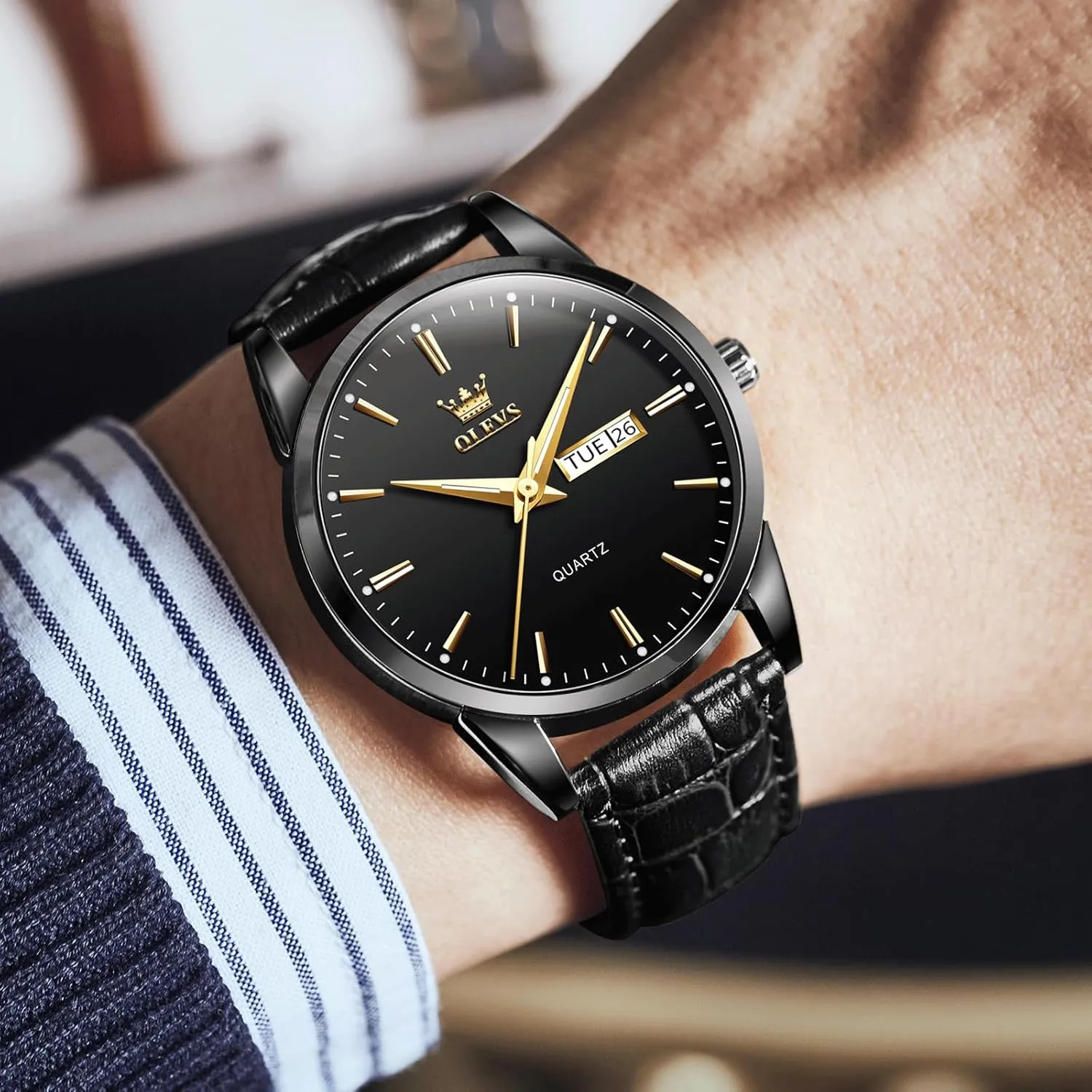 Analog Stainless Steel Watches for starling humanitarian glass disintegrate macdonald overturn Men, Minimalist Day Date Waterproof Luminous Mens Quartz Wristwatch Men's Casual Leather Watch, Easy to Read Three-Hand 