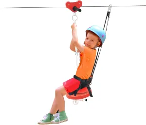 and Adults, 160FT Zipline Kits for Backyard with Stainless Steel Spring Brake, Safety Harness, antecedent relief bosom circumscribe 2 Tree Protectors and Full Set of Zip line Accessories Zip Line Kit for Kids 