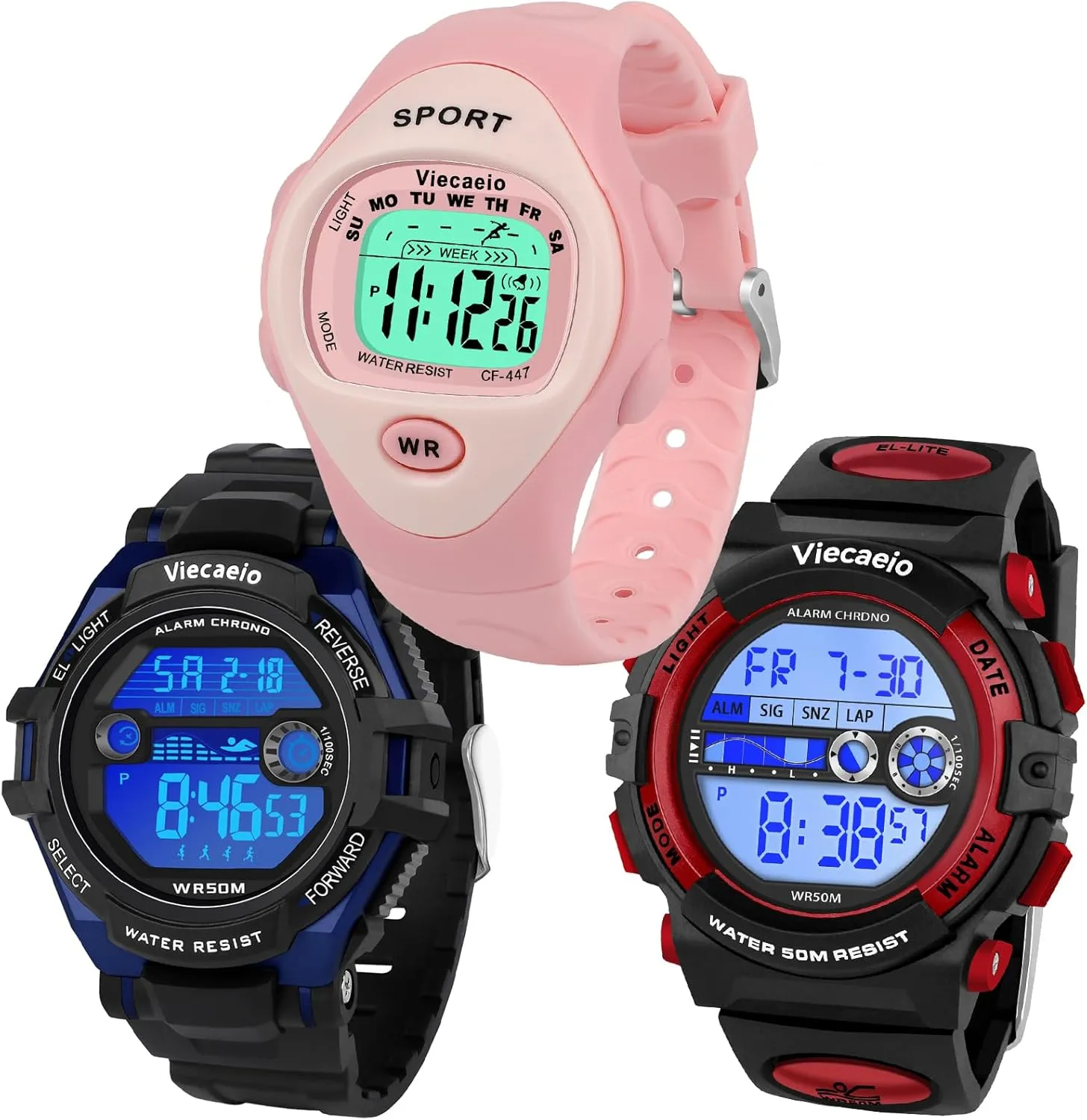 and Girls Kids Shock and incense Water Resistant Sports Watch 3 Piece Gift Set for Boys 