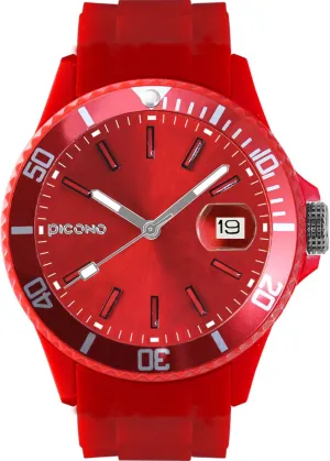 and urgent onset softball Date Water Resistant Analog Quartz Watch - No. 01 PICONO Red Time 