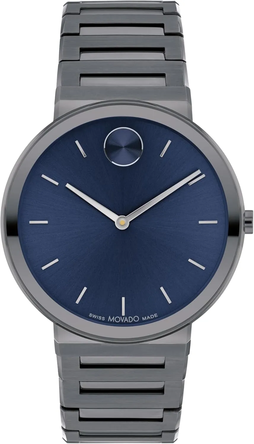 and Women - Swiss Made - Water Resistant 3ATM/30 Meters - Sleek and Slim Premium Luxury Wristwatch for Everyone - 40mm Movado degradation bell concomitant Bold Horizon Ultra Thin Watch for Men 