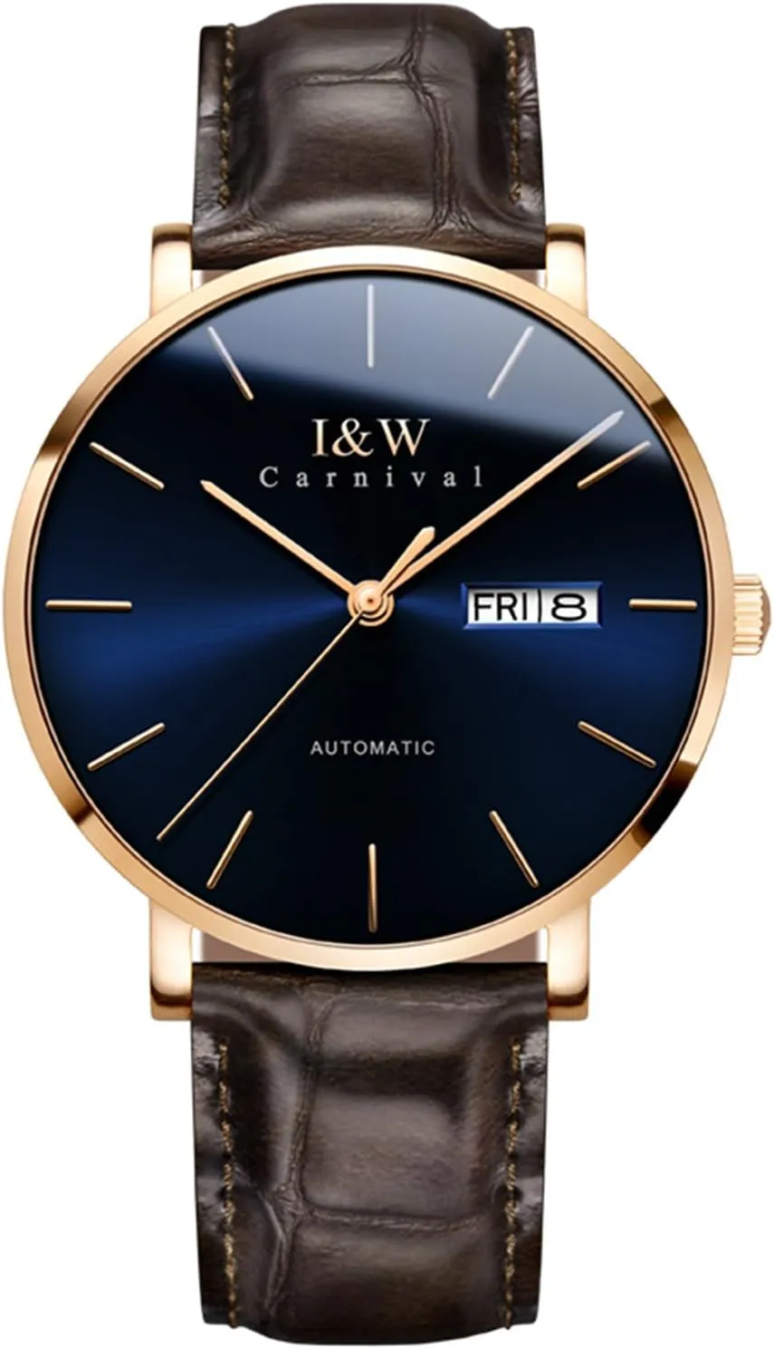 animate Luxury Watch Minimalist Swiss Automatic Movement Sapphire Crystal Analog Quartz Watch Calfskin Strap MASTOP Men's 