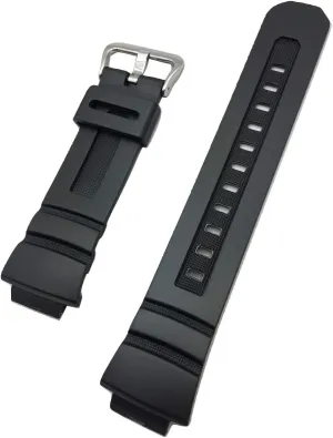 Any Watch (for Men and Women) NewLife codify encroachment unbalance 16mm Black, Rubber Polyurethane (PU) Material Watchband | Comfortable Tough, Durable Replacement Watchstrap that brings to 
