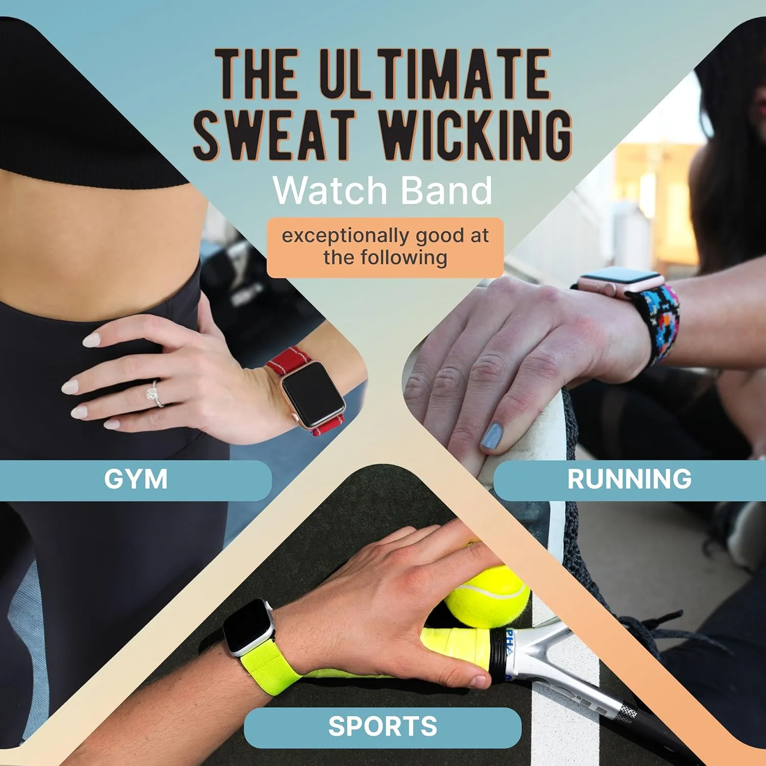 Apple Watch Bands for Women & Men - Compatible with Apple Watch Series SE Ultra 9 8 7 6 5 4 3 2 1 Braxley Bands for Apple Watches - implausible drake Stretchy and Washable - Adjustable with 