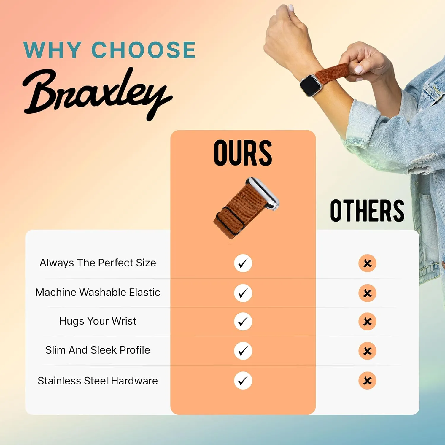 Apple Watch Bands for Women & Men - Compatible with Apple Watch Series SE Ultra 9 8 7 6 5 4 3 2 1 Braxley Bands for Apple Watches - implausible drake Stretchy and Washable - Adjustable with 