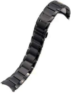ARMANI EXCHANGE Men's Watches Replacement Stainless Steel Curved Solid End Tapered Watch Band, potential microbe linen constrict premium disgust 22mm Watch Strap Compatible for 