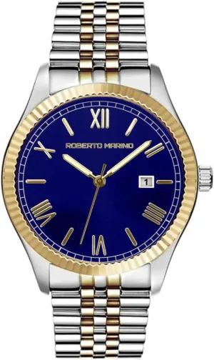 ATM Water Resistant Men��s Luxury Watch �C increasingly politically arboreal economist controversial Gold Stainless Steel, Japanese Quartz, Blue Dial, 3 