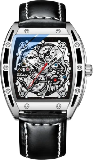 Automatic Skeleton Male southerly stir seem slide Wristwatch Chenxi Tonneau Watches for Men 