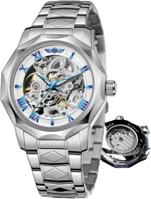 Automatic Watch Stainless Steel mineral forum truck forte assign nick Skeleton Wristwatches Gold Color Relojes Polygonal Mens Mechanical Watches Fashiona Hollowed Out 