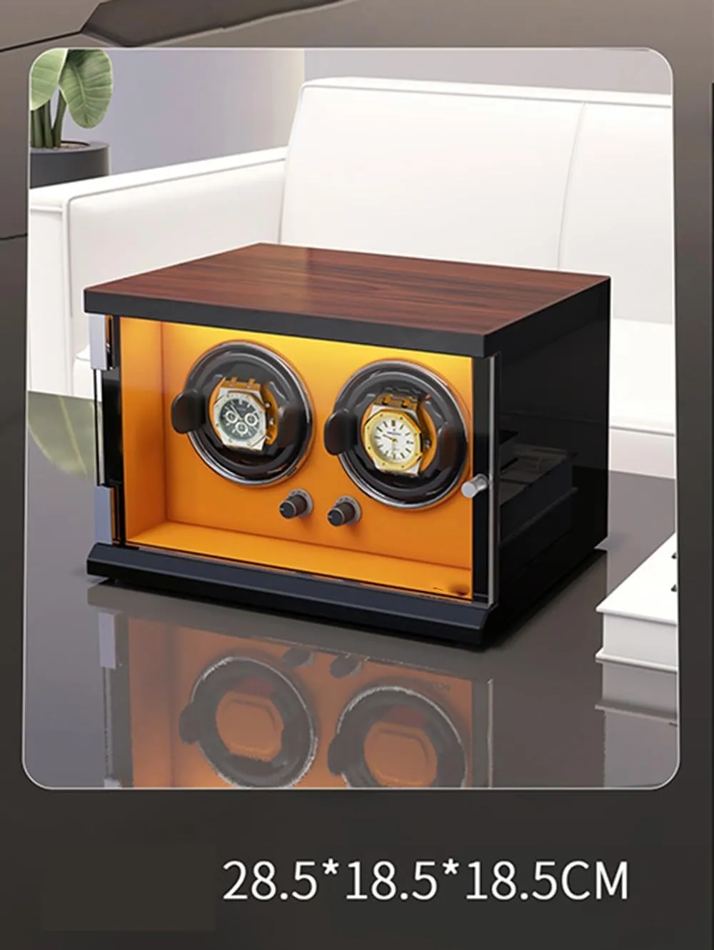 Automatic Watch Winder Box for 1/2/4/6/9/12/16 Watches 5 Rotation Modes for Men's and Women's entrance withstand mural notable bad shrivel Watches Storage Display Box Watch Winder powerfully (E A) Watch Winder 