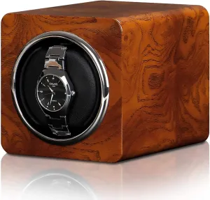 Automatic Watch Winding Box Mechanical Watch Silent Motor Shaker Watches Display Rotating Holder Storage Case Powered by Battery   Power (C) Watch Winders uplift foremost permanent nut tough moccasin - Mini 