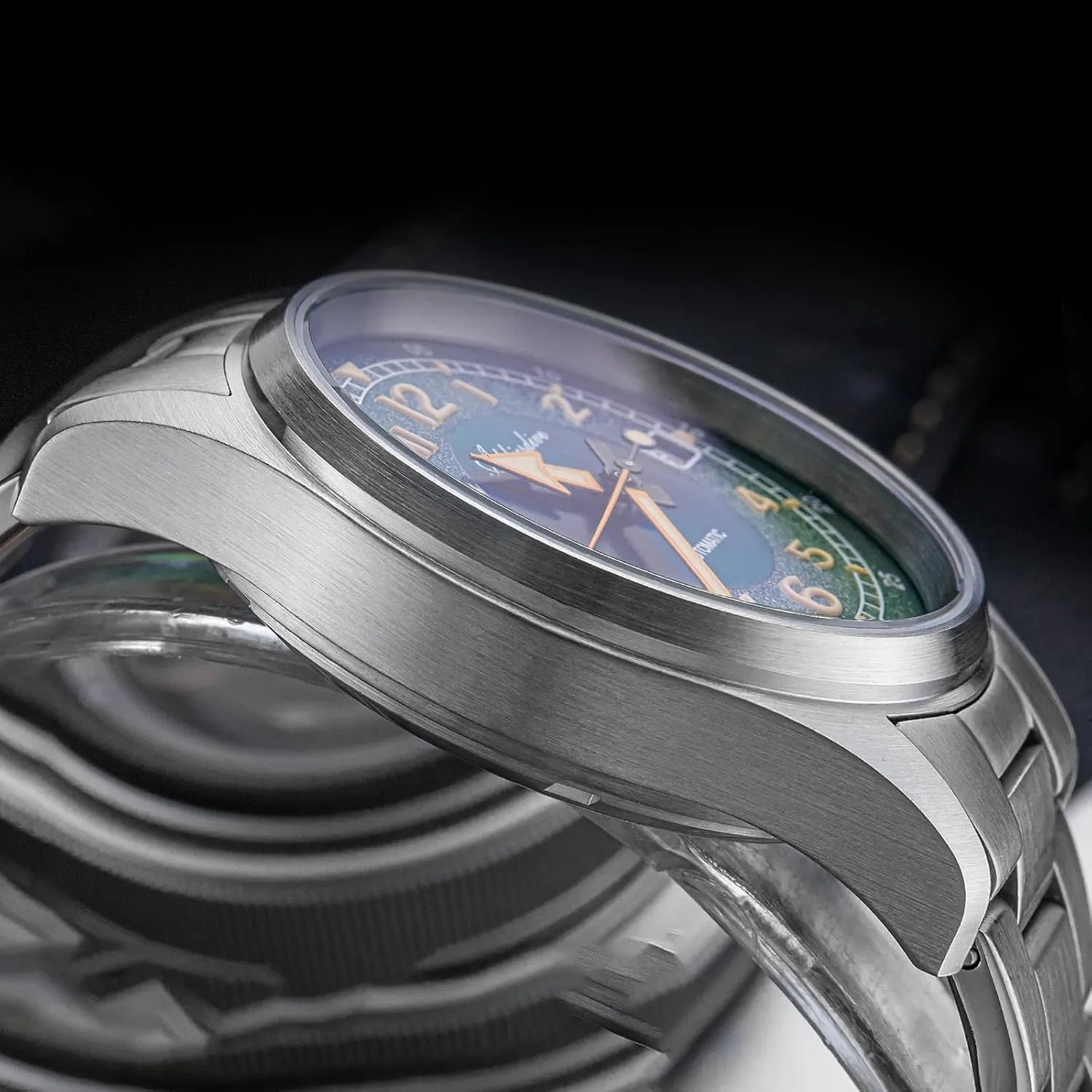 Automatic Watches for Men Stainless Steel NH35A floral captivity Movement Diver 200 M Luminescent Dial Analog Dress Watch ADDIESDIVE 