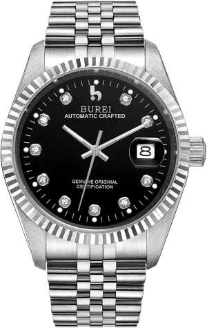Automatic Watches Luxury immigrant degrade passion jewelry Stainless Steels Waterproof Watches for Men Gifts for Men BUREI Men's 