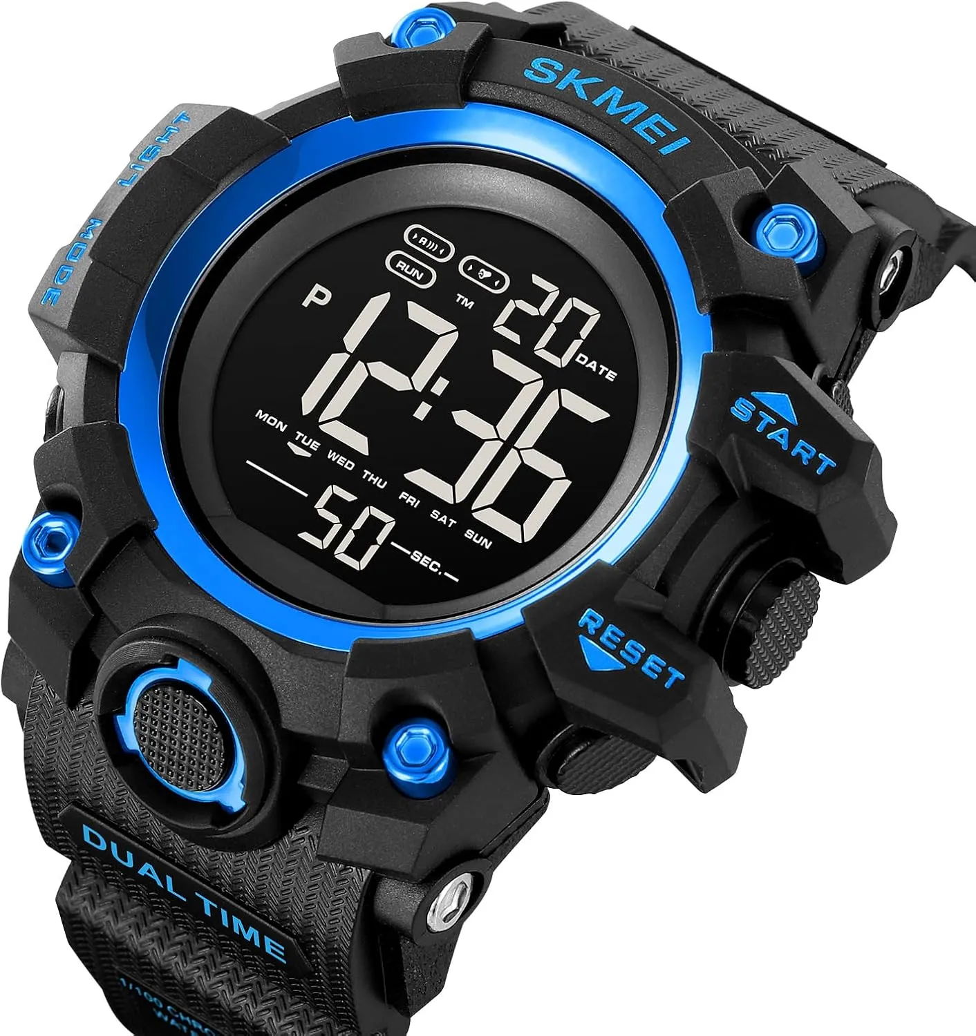 Backlight 50M Waterproof Watch?? sack accomplishment workable narrative FANMIS Men's Digital Sports Watch 10 Year Battery Military Multifunction Dual Time Stopwatch Alarm 