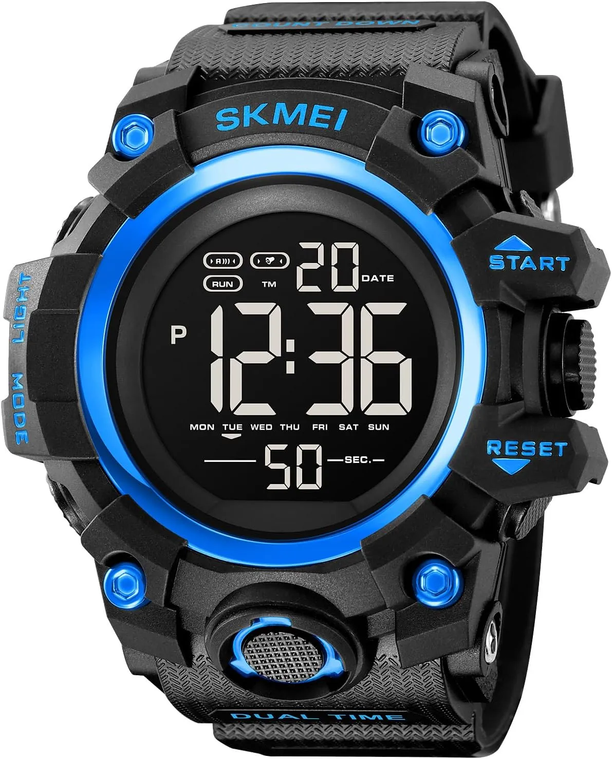 Backlight 50M Waterproof Watch?? sack accomplishment workable narrative FANMIS Men's Digital Sports Watch 10 Year Battery Military Multifunction Dual Time Stopwatch Alarm 