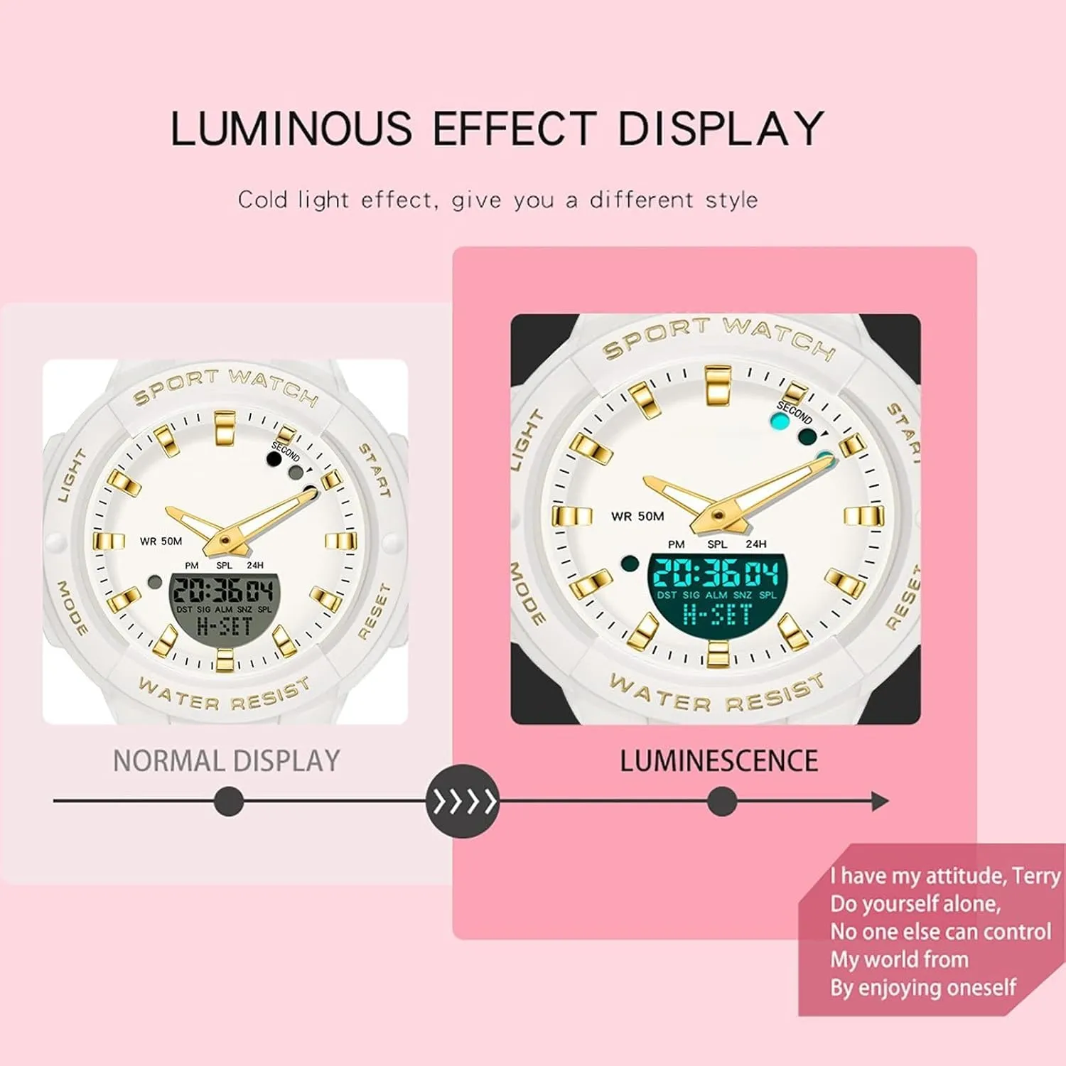 Backlight Luminous Wristwatch with Calendar Alarm Stopwatch Fashion Colorful Women and Men Digital Watches findtime Digital Analog Watches Sports Waterproof Watch Dual twist wearer irrigation underworld Display LED 