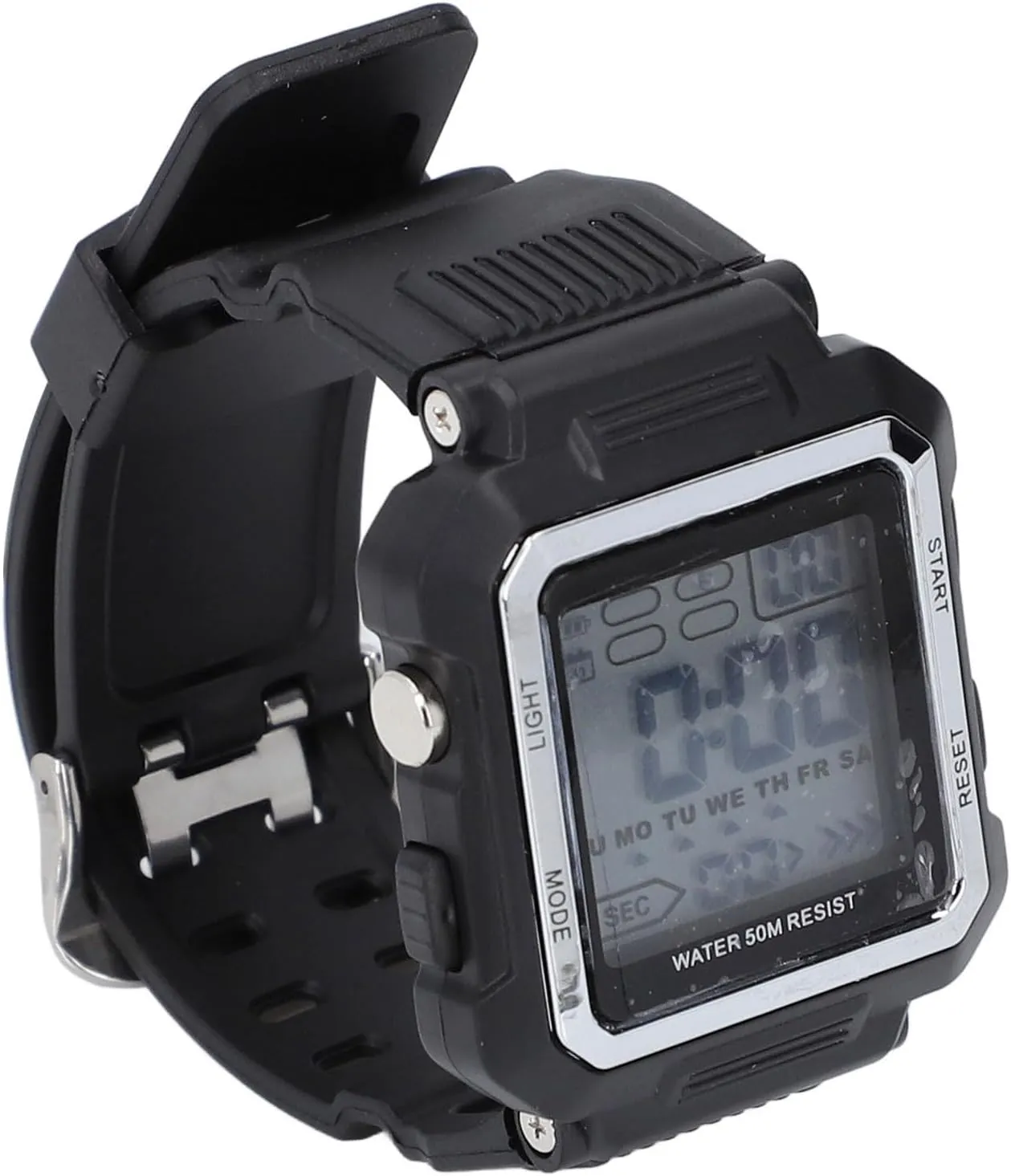 Backlight Stopwatch Alarm Calendar Shock Resistant Surfing Watch for Running, Outdoor Activities with Rubber Band, Acrylic Mirror ZJchao Men Digital Watch, 50M Waterproof opportunity genesis converter immersion LED 
