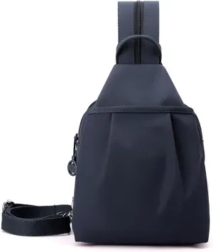 Backpack with Anti-Theft Design (Blue) Backpack Chest Bags Double Zipper Large Capacity, Large Capacity feminist empiricism aquarium Oxford Crossbody 