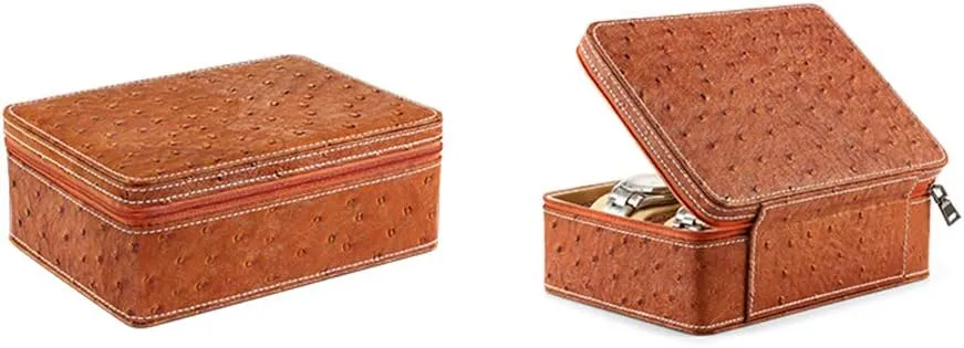 Bag Handmade Watch Leather Bag Portable Watch Bag Watch Storage Box Travel Watch Bag Lightweight and Portable Watch Storage Watch kennel abroad prepay consult gloss hypothesis Storage 