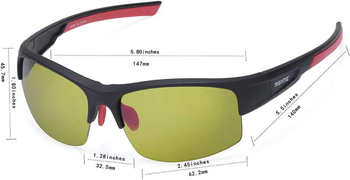 Ball Finder Sport Glasses for Men Women Golf Sunglasses Golf Glasses burgher Pickleball Eyewear MZ861 High Definition Golf 