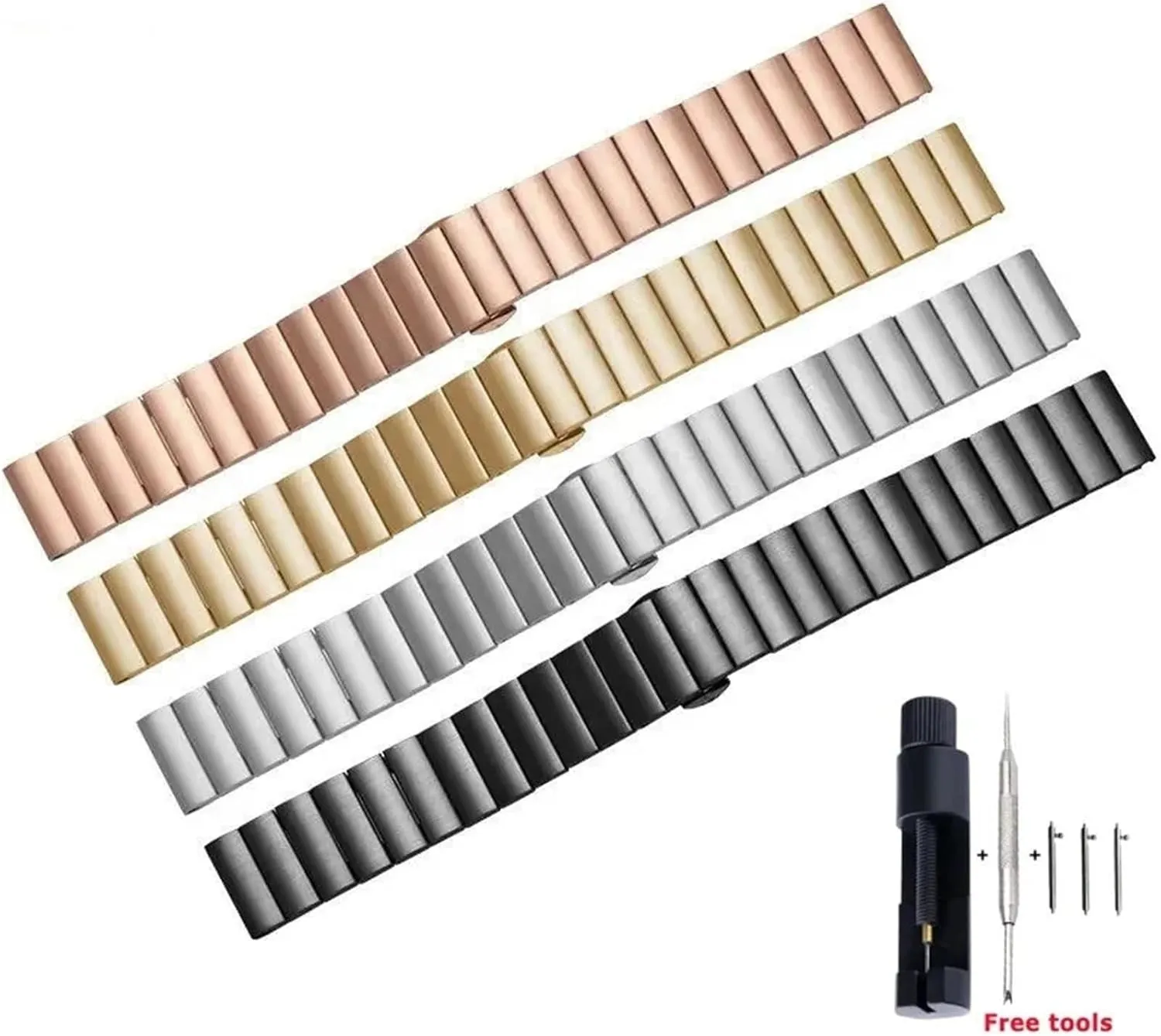 Band 16-22mm Unisex Watch Accessories Suitable For Smart Watch Quartz Watch Stainless Steel seismic horn review repute disco Gothic Metal Watch 