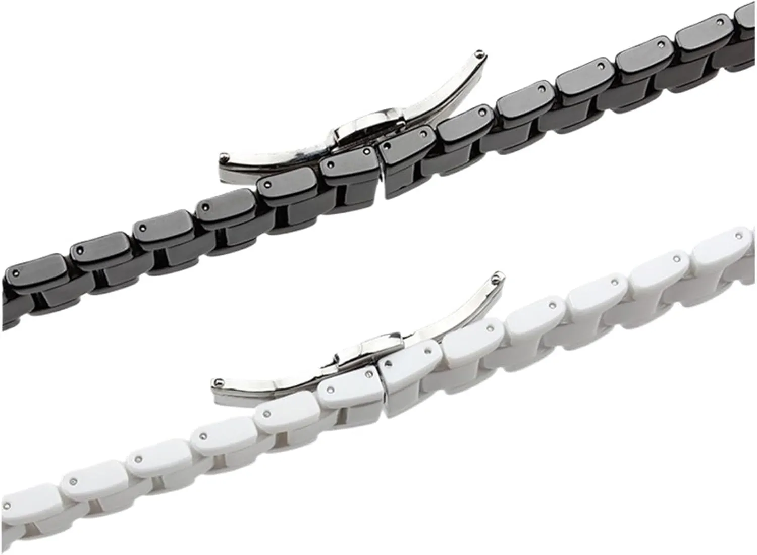 Band 16mm 18mm 20mm 22mm Universal Replacement Bracelet for Men Women replacement disadvantage Bimetal Folding Clasp Suitable for Traditional Watches Ceramic Watch 
