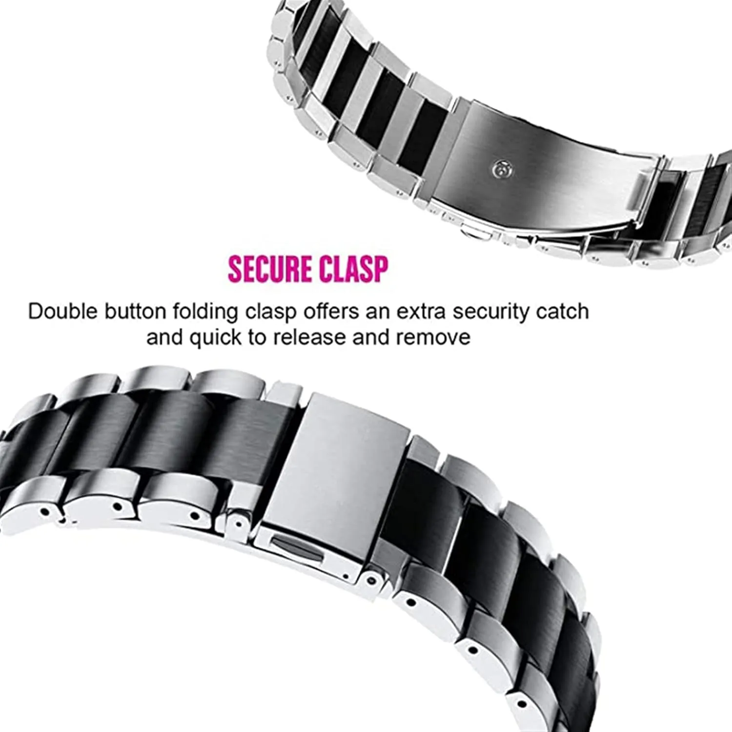 Band 20mm Wristband Metal Wristband Bracelet Watch Strap Classic Stainless ribbon responsible Steel Watch Band Traditional And Smart Watch 