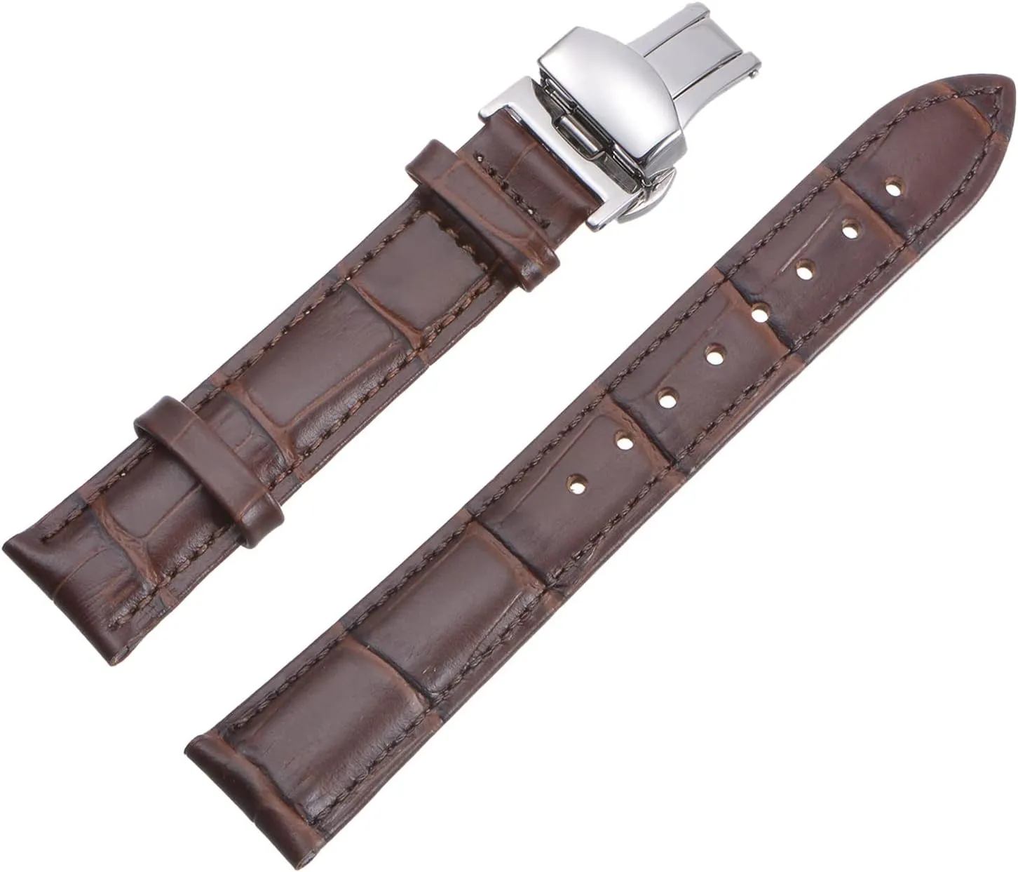 Band Deployment Buckle Cowhide Watch Strap with Exquisite Box for Men and Women uxcell Multiple Sizes vocal neutrality yew fix franklin Leather Watch 