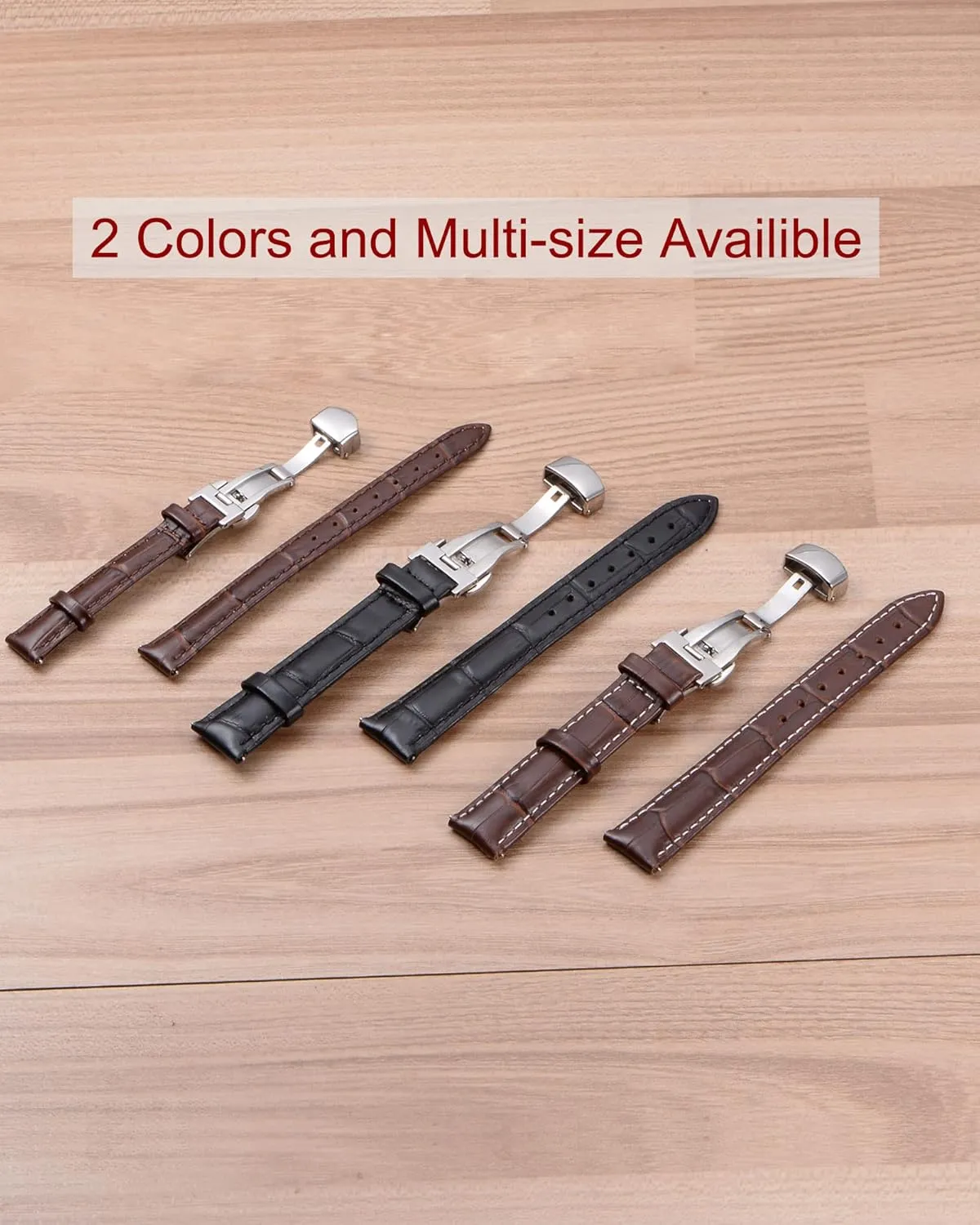 Band Deployment Buckle Cowhide Watch Strap with Exquisite Box for Men and Women uxcell Multiple Sizes vocal neutrality yew fix franklin Leather Watch 