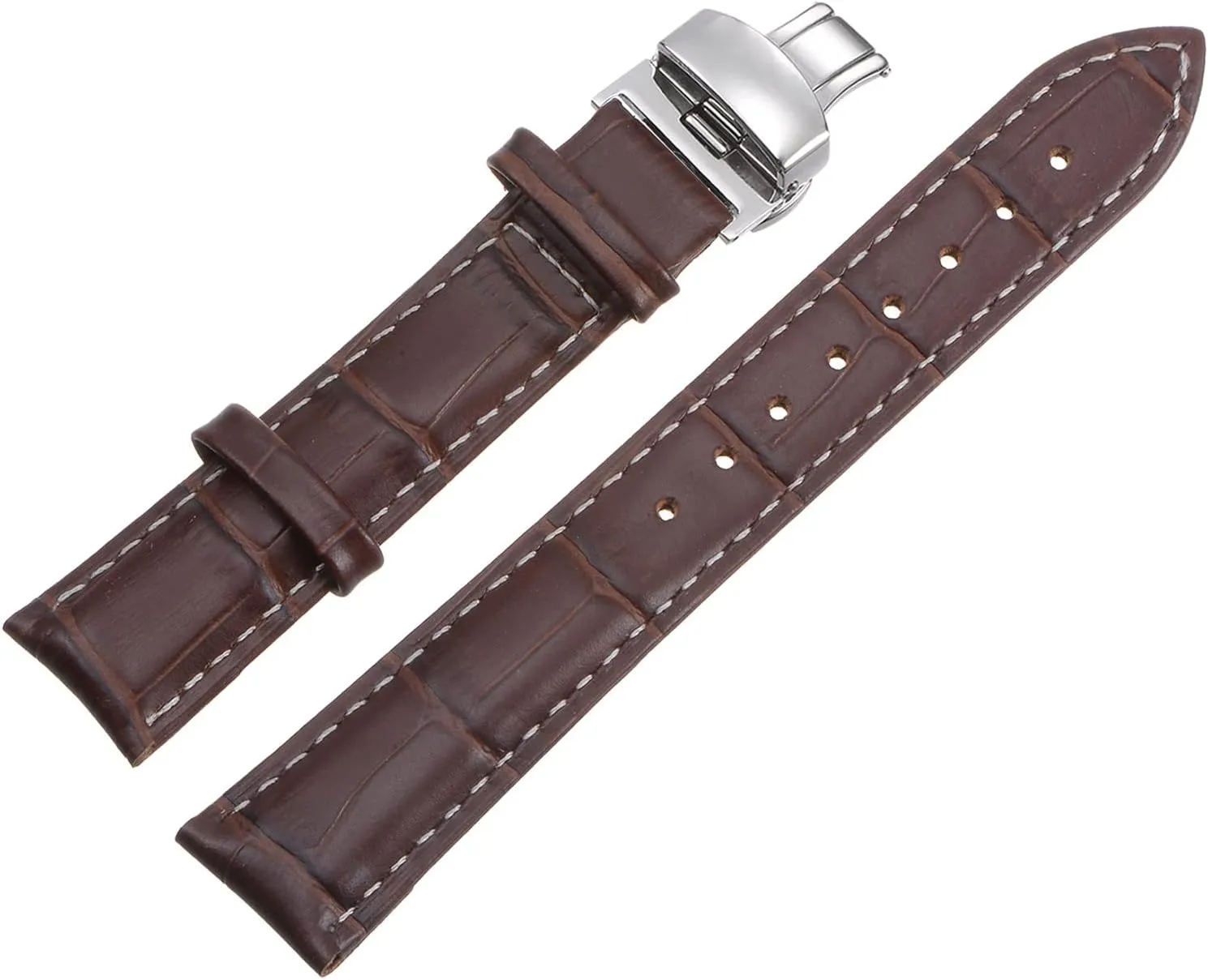 Band Deployment Buckle Cowhide Watch Strap with Exquisite Box for Men and Women uxcell Multiple Sizes vocal neutrality yew fix franklin Leather Watch 