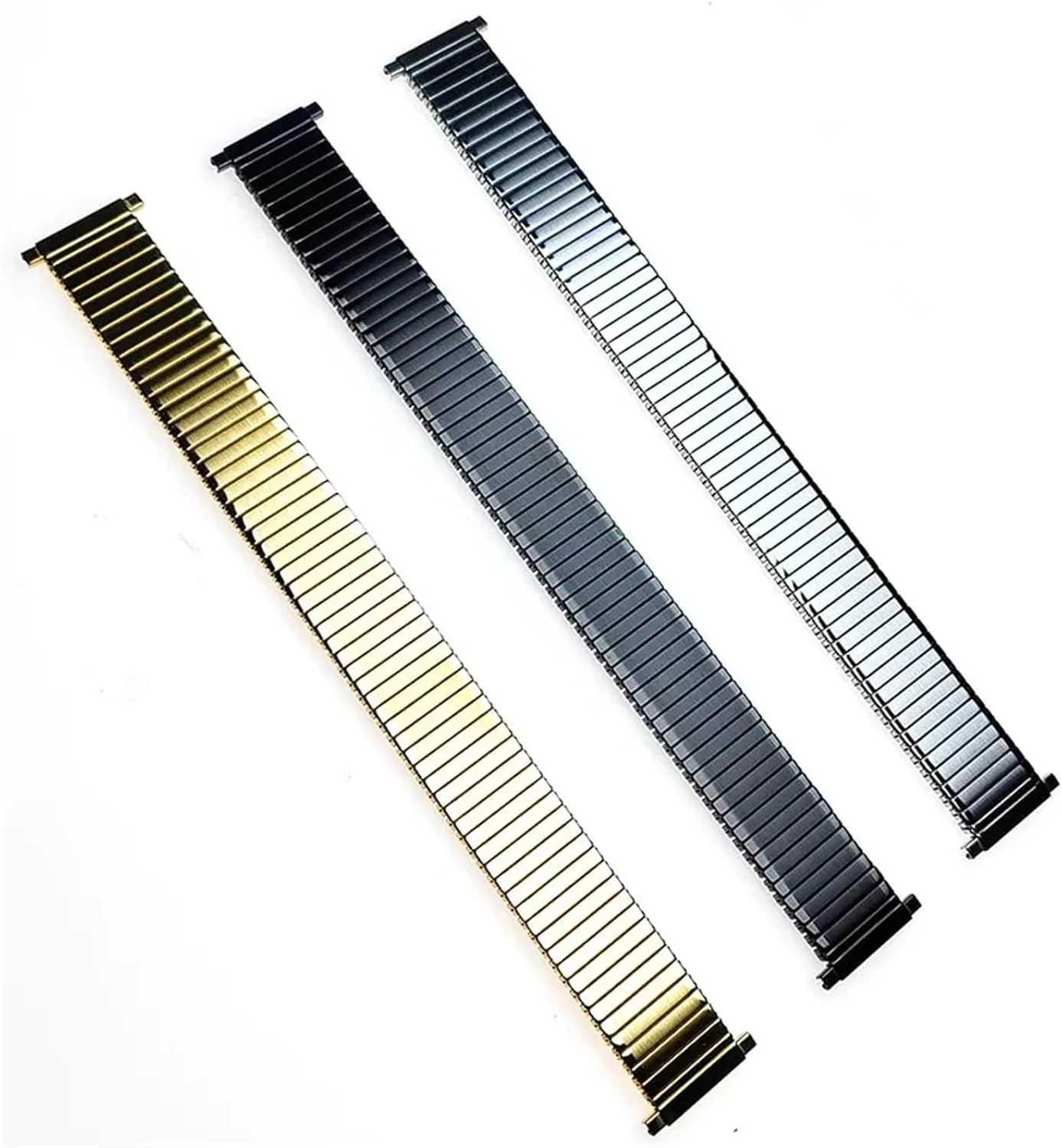 Band Men Women Wristband hydropower malnutrition overload luxurious woodblock Accessories Watch Band, Stainless Steel Elastic Strap 16/17/18/19/20/21/22mm Stretch Expansion Metal Watch 