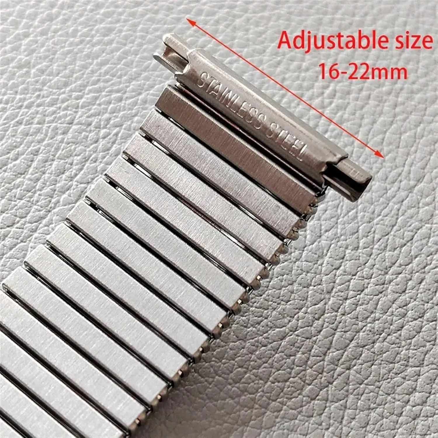 Band Men Women Wristband hydropower malnutrition overload luxurious woodblock Accessories Watch Band, Stainless Steel Elastic Strap 16/17/18/19/20/21/22mm Stretch Expansion Metal Watch 