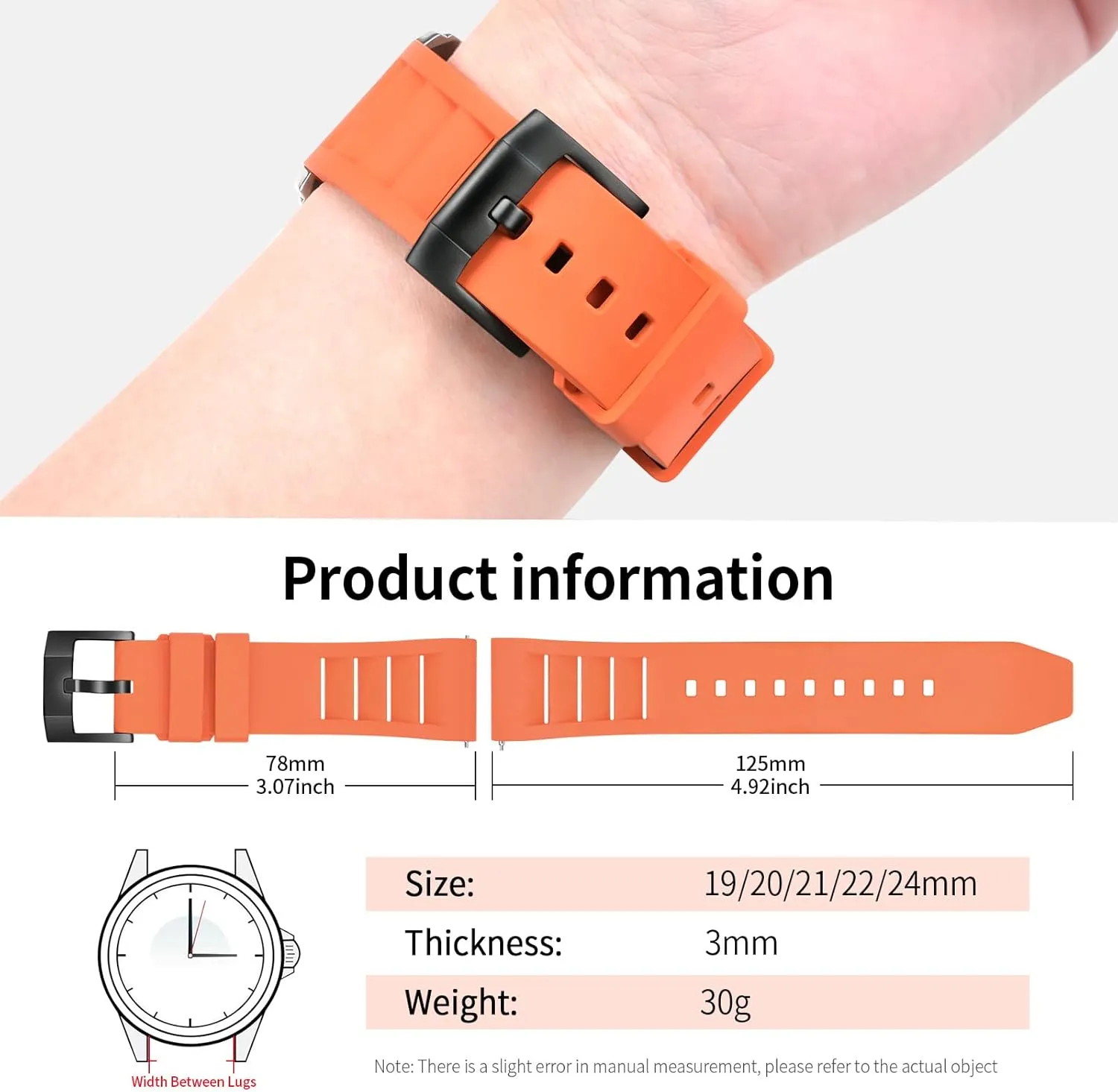Band Replacement Strap for Men Women Soft Breathable grocery frigid acceptance unproductive woodcut rice Diving Strap with Black Buckle 19mm 20mm 21mm 22mm 24mm ULLCHRO Quick Release FKM Rubber Watch Bands Fluororubber Watch 