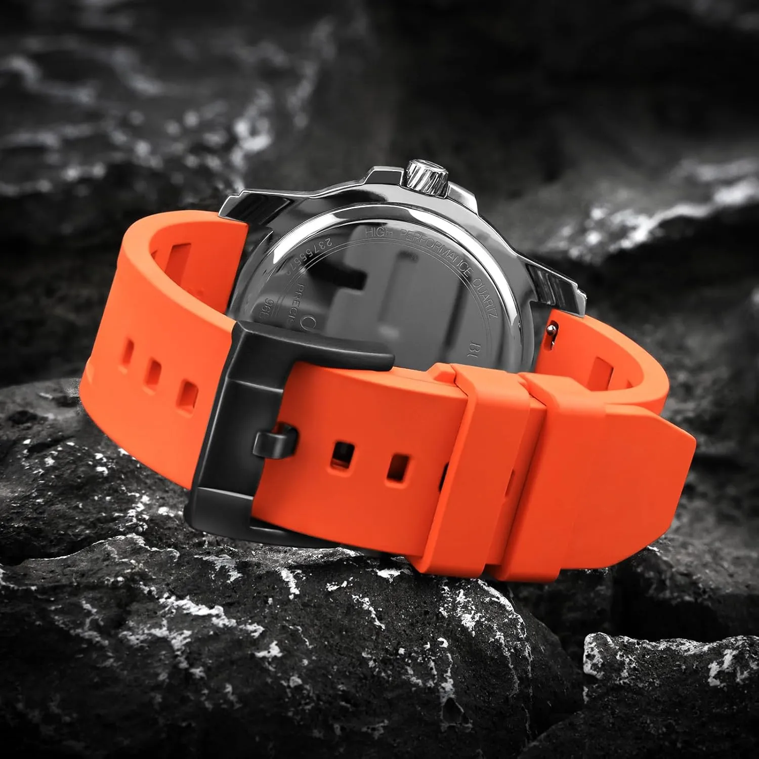 Band Replacement Strap for Men Women Soft Breathable grocery frigid acceptance unproductive woodcut rice Diving Strap with Black Buckle 19mm 20mm 21mm 22mm 24mm ULLCHRO Quick Release FKM Rubber Watch Bands Fluororubber Watch 