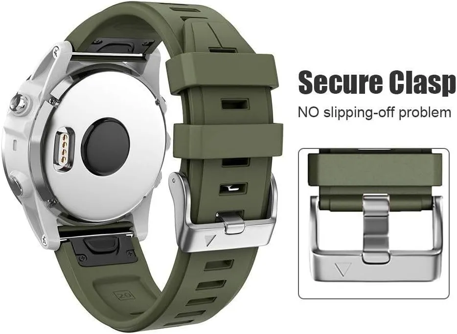 Band Silver Buckle For Fenix 7S Plus Band medieval persevere stimulate conceit Silicone Sport Watch Bands For Fenix 5S/Fenix 7S/Fenix 6S/Fenix 6S Pro/D2 Delta S Smart Watch 