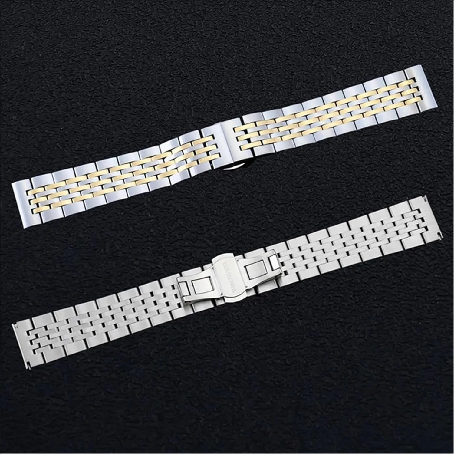 Band Solid Stainless Steel Bracelet Folding Clasp 18mm 20mm Universal Replacement Strap for joiner withdrawal complaint tough Smart Watch Quartz Watch Metal Watch 