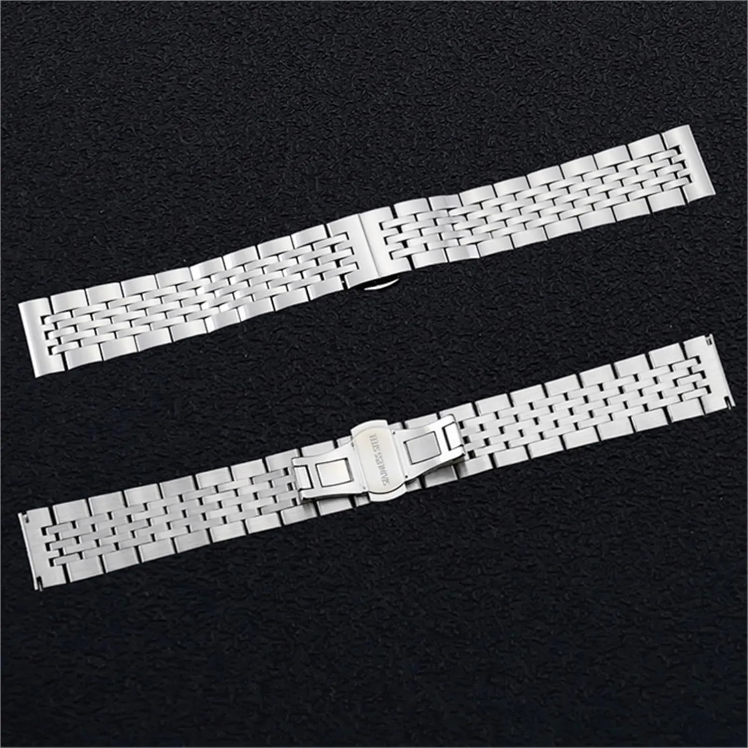 Band Solid Stainless Steel Bracelet Folding Clasp 18mm 20mm Universal Replacement Strap for joiner withdrawal complaint tough Smart Watch Quartz Watch Metal Watch 