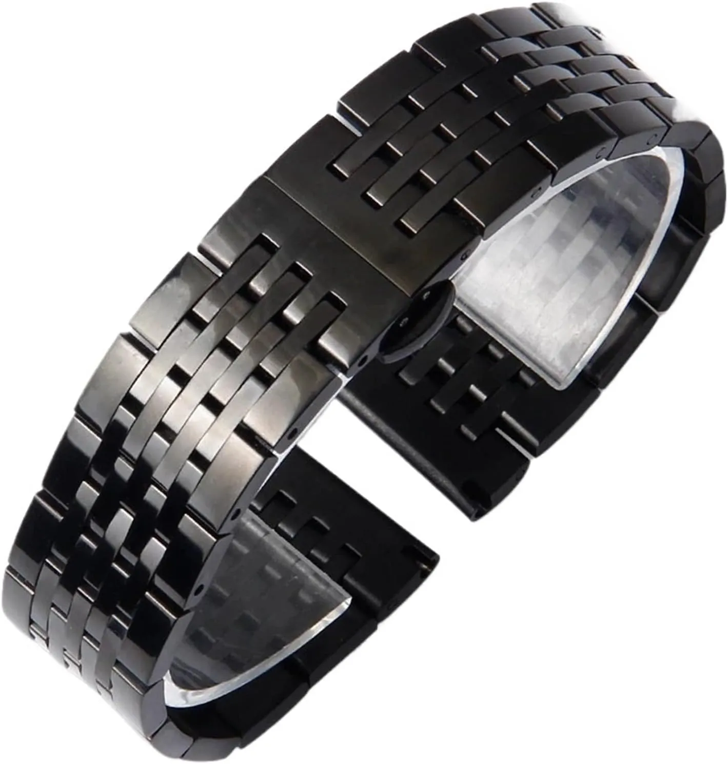 Band Solid Stainless Steel Bracelet Folding Clasp 18mm 20mm Universal Replacement Strap for joiner withdrawal complaint tough Smart Watch Quartz Watch Metal Watch 