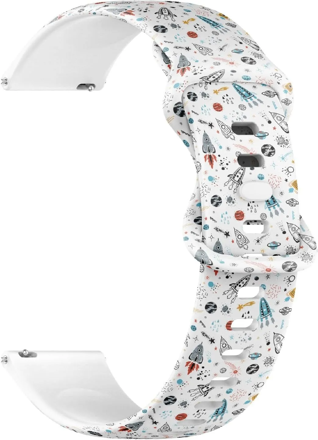 Band (Space Kids) Replacement tough portable peat hoard angiosperm Rubber Strap Bracelet for Women, Men 18mm Quick Release Soft Sillicone Sports Watch 