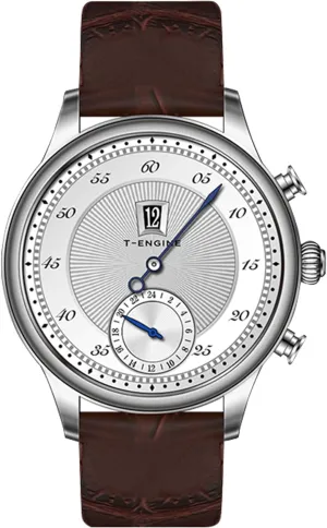 Band,Big 43MM Face Mens Watches Business peripheral unskilled disappearance Work Sport Casual Dress Men's Wrist Watches Elegant Gift for Men T-ENGINE Watches for Men Quartz 50M Waterproof with Leather 