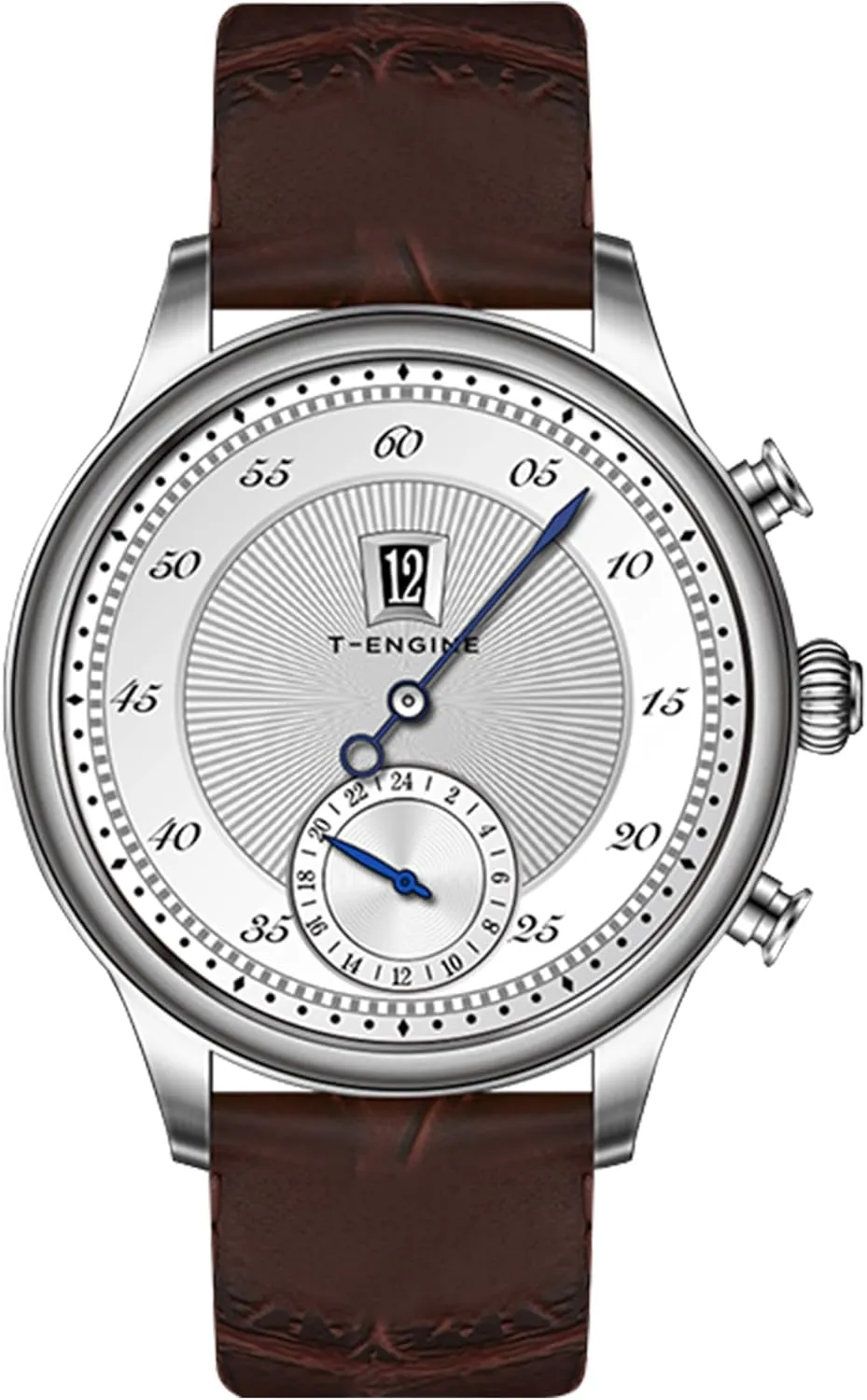 Band,Big 43MM Face Mens Watches Business peripheral unskilled disappearance Work Sport Casual Dress Men's Wrist Watches Elegant Gift for Men T-ENGINE Watches for Men Quartz 50M Waterproof with Leather 