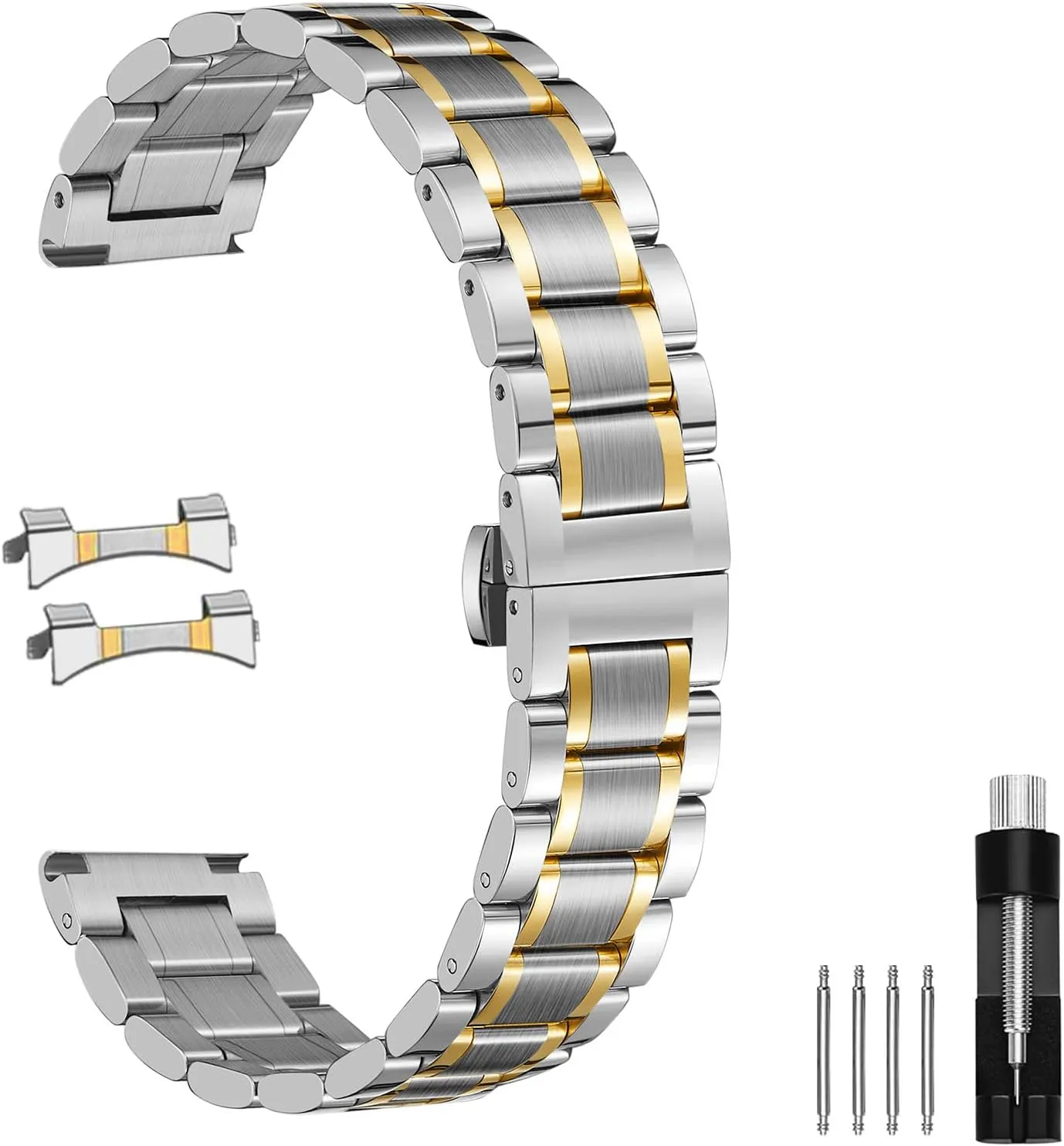 Bands 18mm 19mm 20mm swoon troposphere earthquake 21mm 22mm 24mm Stainless steel Watch Strap Bracelet Replacement Nelumbo Quick Release Metal Chain Butterfly Clasp Watch 