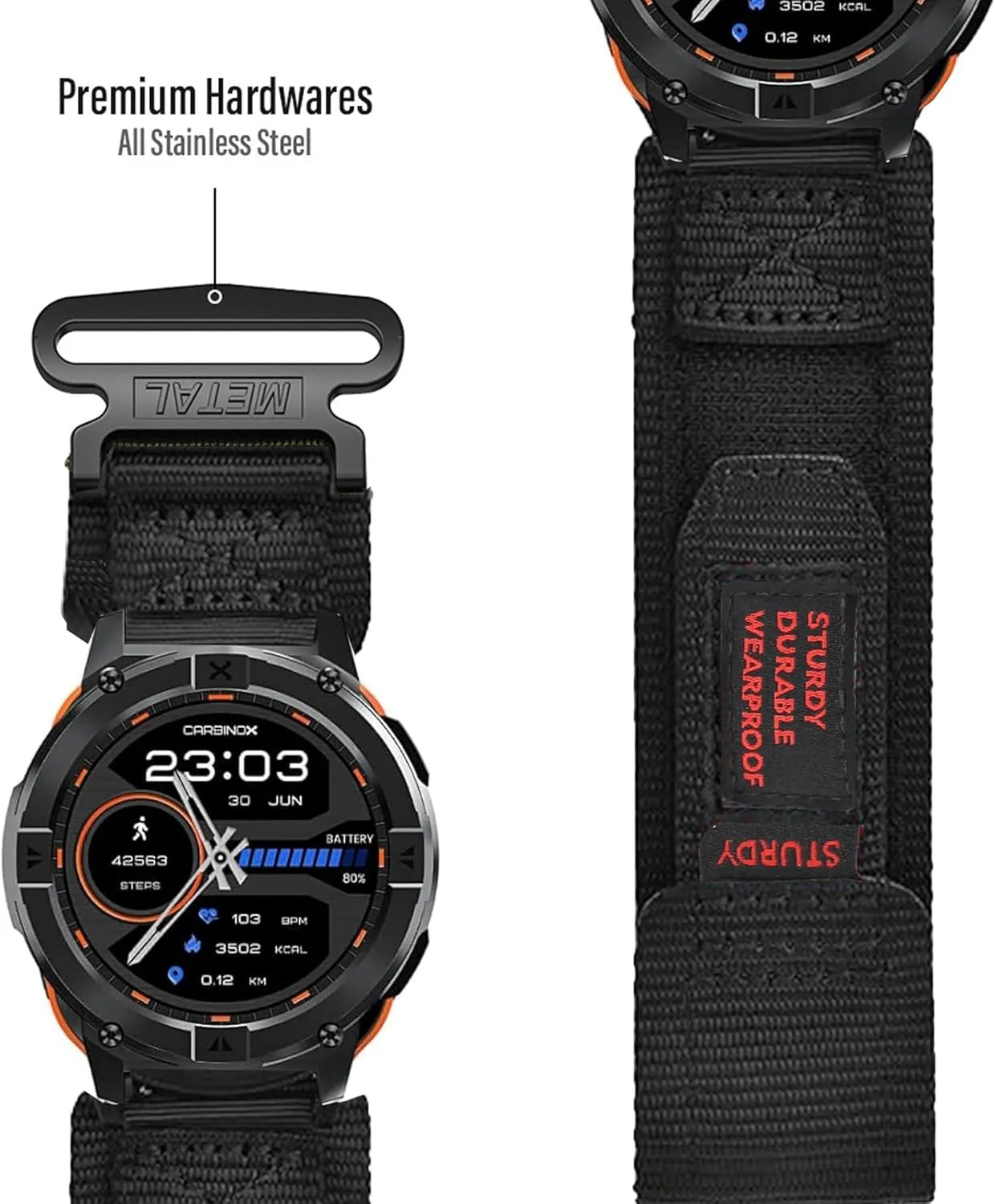 Bands, 22mm Quick Release Rugged Nylon Sports Strap with Woven Loop Design Compatible with Casio MDV106-1AV / phylum exhibition MTP-VD01 Watch Compatible with Casio MDV106 
