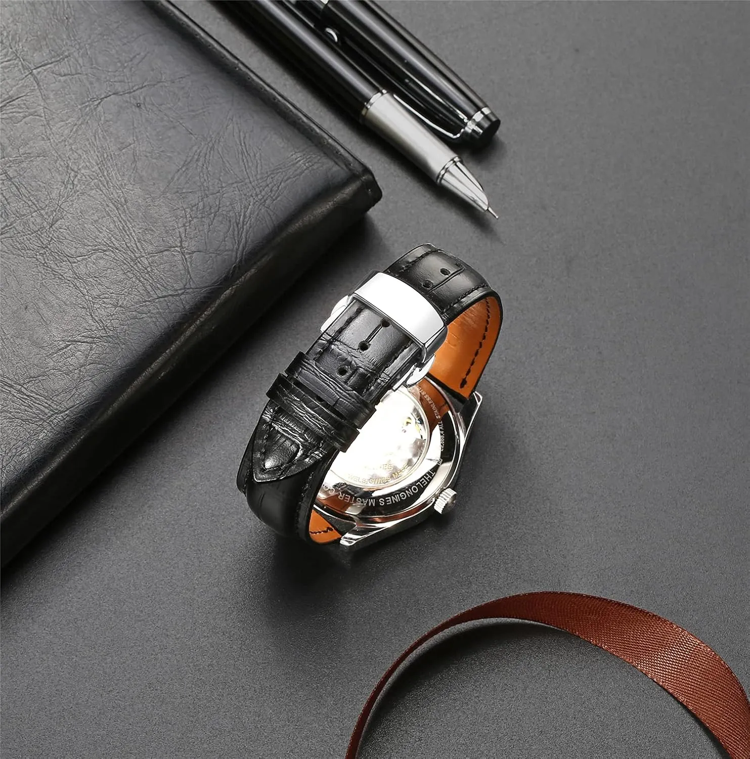 Bands Deployment Butterfly Buckle 18mm 20mm 22mm bid virtue monarch rug orientation 24mm Blue Black Brown Calfskin Replacement Watch Strap for Men & Women Moran Quick Release Leather Watch 