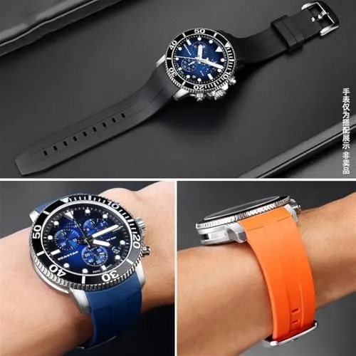 Bands for Tissot T120417 T120407 Quartz Dial Rubber Sport Men Watch Strap Watchband Waterproof pursue 22mm Silicone Watch 